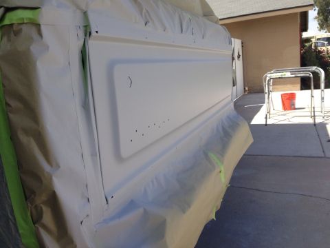 1978 Ford Bronco - Tailgate sealed and ready for paint April 7 2015