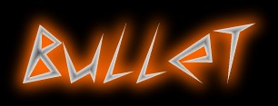 1986 Ford LTD Crown Victoria - A stylized graphic with the word BULLET in orange and white against a black background.