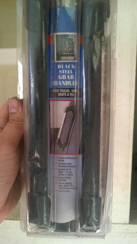 1994 Ford Bronco - Steel Force black steel grab handles designed for trucks, vans, boats, and RVs.