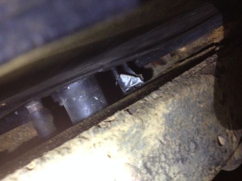 1973 Ford Bronco - Picture of Driver's Side of Gas Tank with Two Tits not connected to any hoses (in center of picture covered in Silver duct tape). How impor…