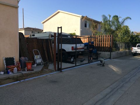 1968 Ford Mustang - A white pickup truck is partially covered and appears to be under construction in a driveway.
