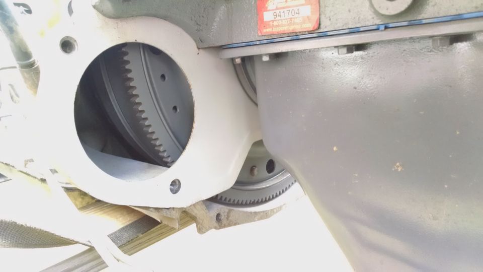 The TC studs are also aligned with the flexplate.  This is with the engine at #1TDC (0°).