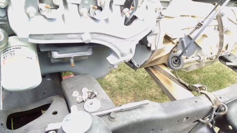 1993 Ford Bronco - This 32" 2x4 in front of the pan held the trans in perfect position to align with the block. See also: [url=http://www.supermotors.net…