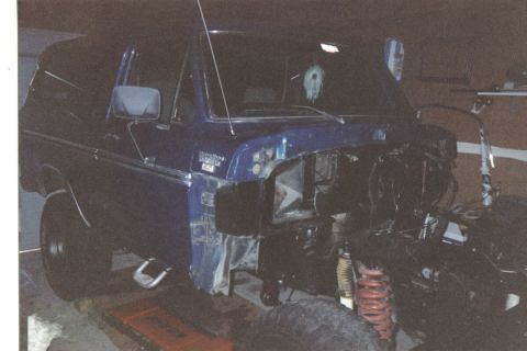 1979 Ford Bronco - painted firewall and fenderwells while I had the chance