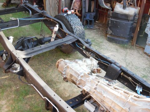 1993 Ford Bronco - After a little cleaning, I put in the fuel & brake lines.