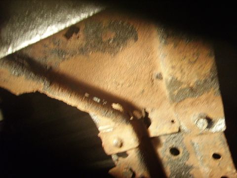 1978 Ford Bronco - This image shows significant rust on vehicle frame parts, indicating potential structural degradation.