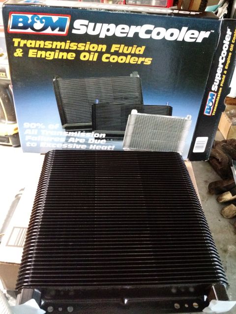 1992 Ford Bronco - B&M transmission cooler. P/N 70274
