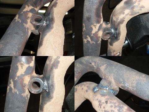 1983 Ford Bronco - The factory weld between the upper (rear) tube and the HEGO bung cracked all the way around. [url=http://www.supermotors.net/registry/media…