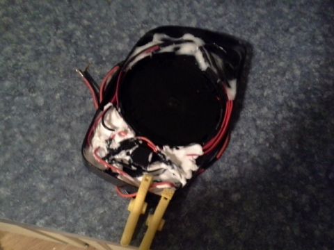 1993 Ford Bronco - Speaker assembly with wiring and mounting clips, possibly for a car door panel.