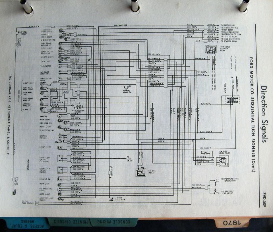 Wiring diagram for 1967 Cougar XR-7 Sequential Turn Signals