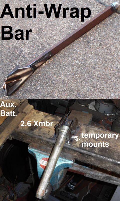 1983 Ford Bronco - Since the aux.batt. and crossmember were down anyway from the clutch job, I finished the anti-wrap bar design, and most of the fabrication.…