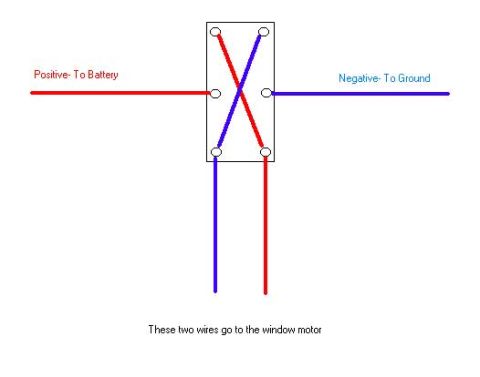 1979 Ford Bronco - This diagram illustrates the electrical connections for a vehicle's window motor.