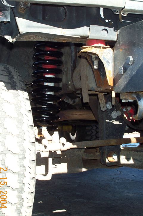 1986 Ford Bronco - Passenger 6" Superlift coil and new quad shock tower :)