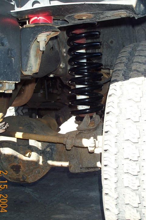 1986 Ford Bronco - Driver's 6" Superlift coil and new quad shock tower :)