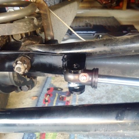 1978 Ford Bronco - This photo shows a close-up view of a vehicle's steering linkage system.