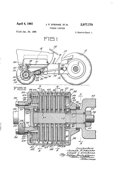 1959 Ford Pickup - This is a diagram from a patent filing for a torque limiter, not a photograph of a 1959 Ford Pickup.