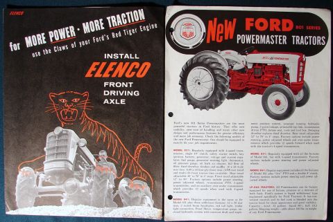 1959 Ford Pickup - This document displays a Ford 801 Series PowerMaster tractor, not a 1959 Ford Pickup.