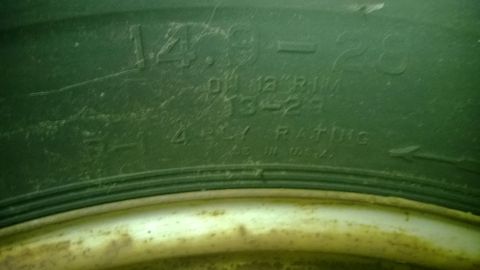 1959 Ford Pickup - The tire sidewall displays its size and ply rating, indicating it is not a 1959 Ford Pickup.