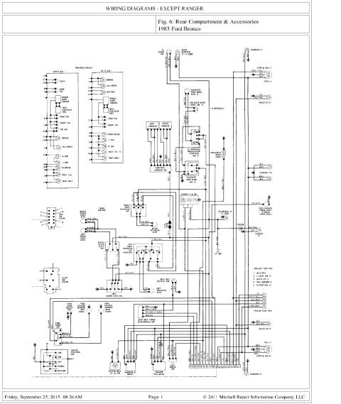 1994 Ford Bronco - This is a diagram of the electrical system for a 1983 Ford Bronco, not a 1994 model.