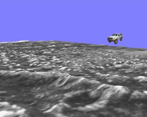 1996 Ford Bronco - There's a really cool horizon sky jump on Jupiter, but the extra gravity is tough on the suspension.