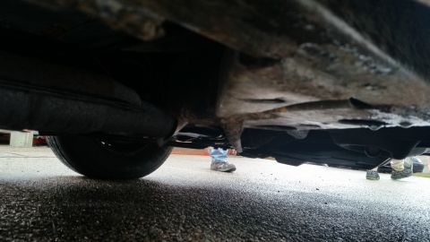 1991 Ford LTD Crown Victoria - Photo of a vehicle undercarriage and suspension, not a technical document.