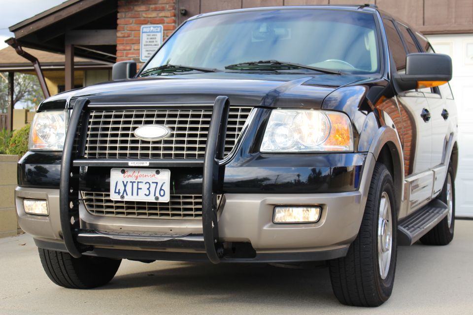 2003 Ford Expedition with grille guard and California plates