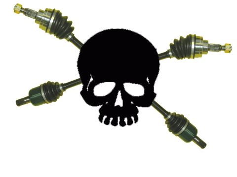1994 Ford Bronco - CV axles are arranged to form a skull and crossbones graphic.