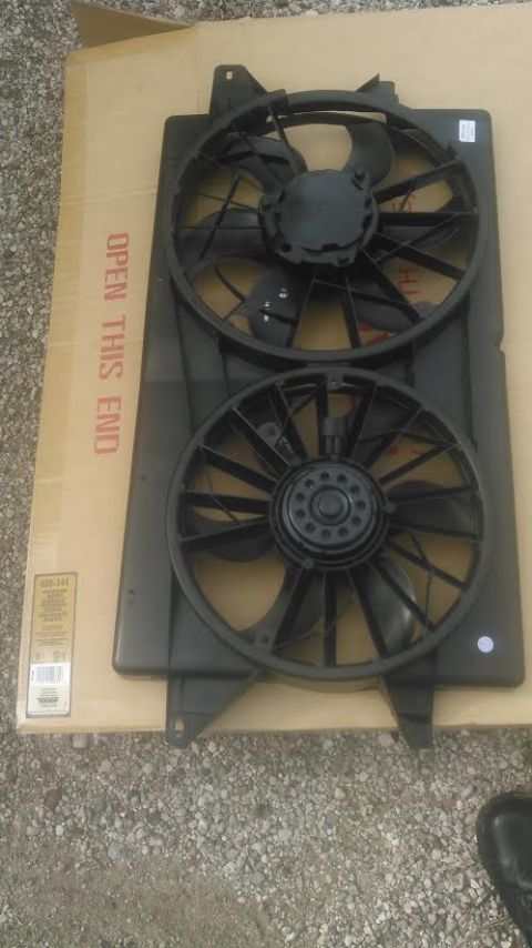 1990 Ford F-250 - Dual electric fans from a 04-07 Ford Freestar. its Dorman 620-144 and cost about ~120$ depending on supplier.