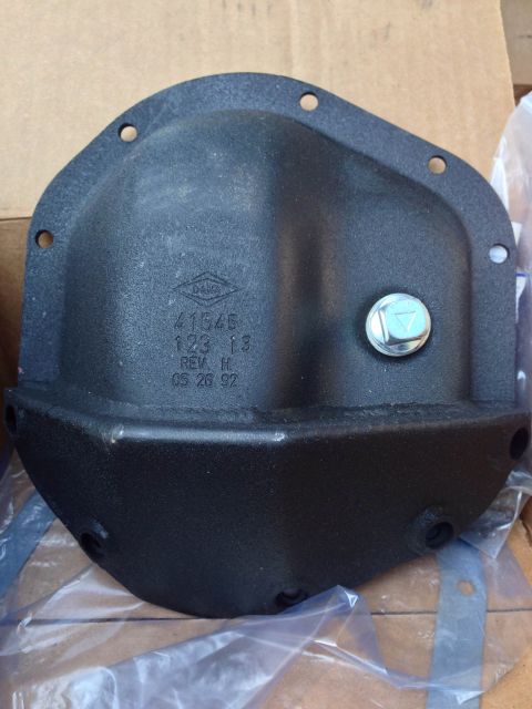 1979 Ford Bronco - A black differential cover with part numbers and a manufacturing date is shown.