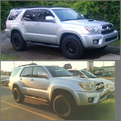 2008 Toyota 4Runner - before & after lift