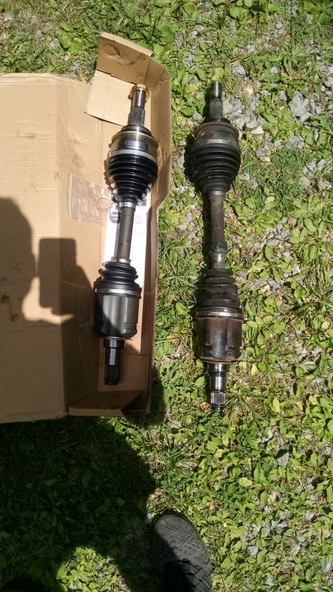 2008 Toyota 4Runner - boots were torn so replaced both CV shafts with brand new NAPA max drives (lifetime guarenteed)