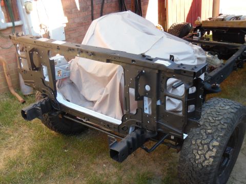 1993 Ford Bronco - This core support has acid & collision damage, so I may swap it later. But for now, it's white on the back & flat black on the front. [url=…