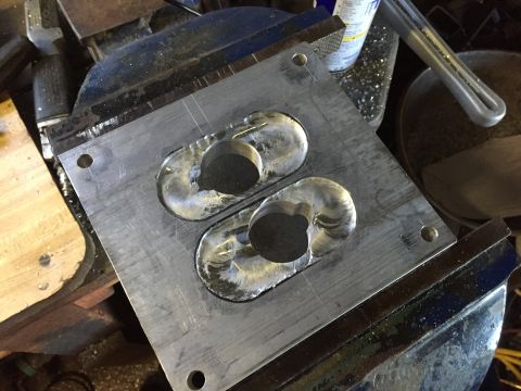 1981 Ford LTD - Used my router with a plunge cuttting straight bit to rough in the first 1/8" of each side. Just easier and faster than the die grinder.