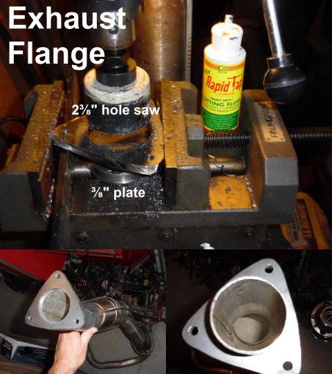 1993 Ford Bronco - I hate U-clamps, so I'm building flanges to bolt the muffler on, like a '96 Bronco's. I'll use the one currently under my '83 to set this f…