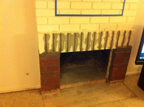 1990 Ford Probe - This fireplace appears to be under construction or renovation.