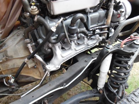 1993 Ford Bronco - I wirewheeled & painted the 2ndry air tubes with engine black, and cleaned the hoses. But I tried silicone spray lube on one for a blacker…