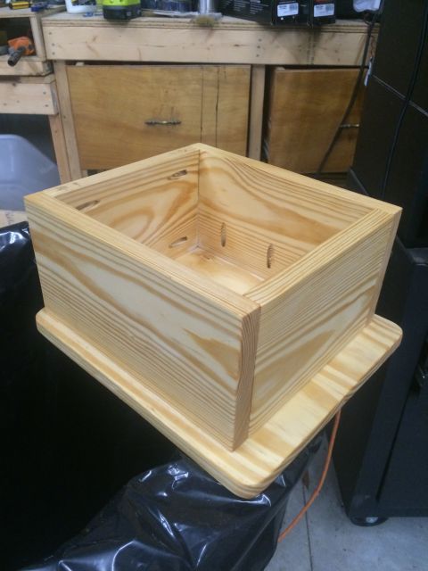 1978 Ford Bronco - The upper compartment in construction. A 1x6 box made the lid the perfect height for an arm rest. I mounted the box to the lid - attached o…
