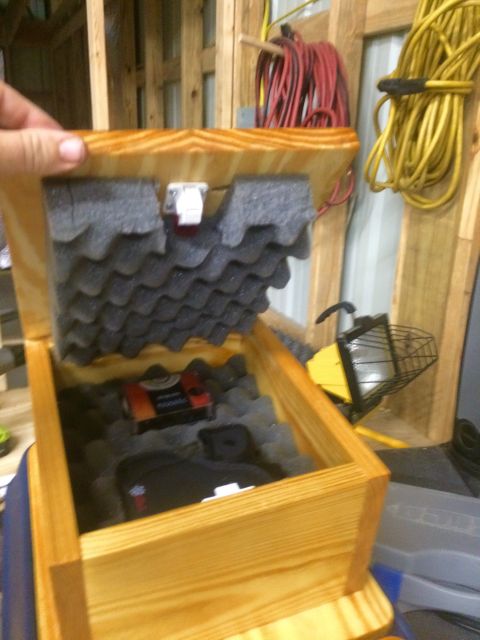 1978 Ford Bronco - This is a little fuzzy but shows the inside of the hidden locked compartment. I used foam and cut it out to fit.