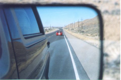 1990 Ford Bronco - A great shot by my wife of a new Dodge Viper following us on the La Plata Hwy north of Farmington, NM.