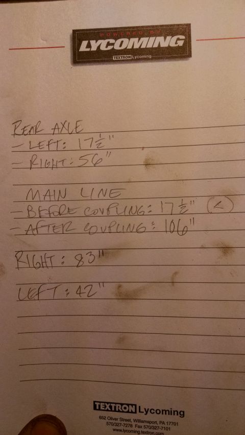 1994 Ford Bronco - A handwritten document with measurements and notes related to a vehicle, possibly a 1994 Ford Bronco, is shown. The document includes secti…
