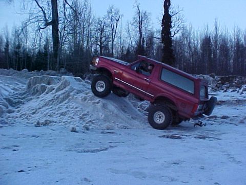 1995 Ford Bronco - ice climb 3
