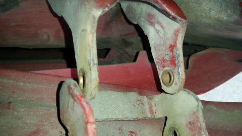 1981 Ford Bronco - Once both pins were out, the door could move. However, both pins needed to be removed for the bushings to be accessible. If one pin was sti…