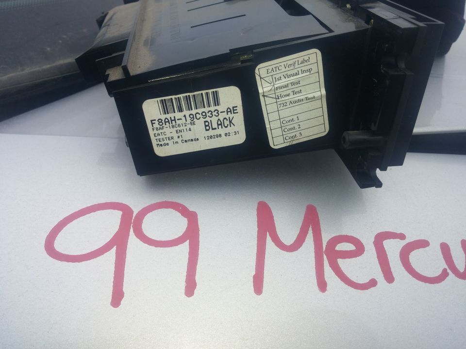 EATC climate module with part-number label and verification chart