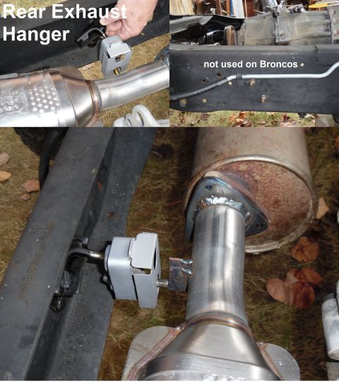 1993 Ford Bronco - The factory only put this hanger (E6TZ-5A246-B) on F-series Y-pipes, but I think it's a good idea for Broncos, too. I welded the rod on the…