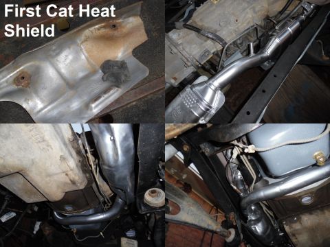 1993 Ford Bronco - The new cat already had a heat shield, but it's not as large or correct as the factory shield. With some steel wool, most of the mud came o…