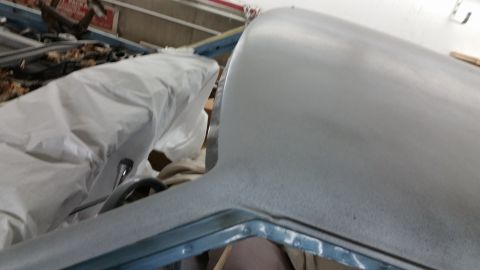2001 Ford Crown Victoria - Photograph of a body panel during restoration work, not a technical document.