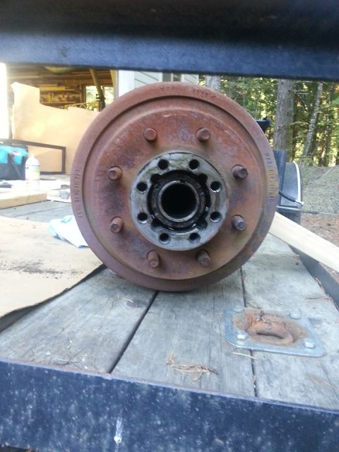 1986 Ford Bronco - old style spindle nut system. I plan on changing out to the later 14 bolt style with a single nut and key.