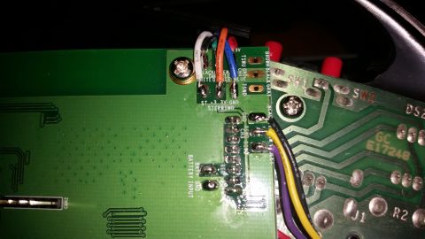 1994 Ford Bronco - Circuit board with labeled connections for battery input and other functions.