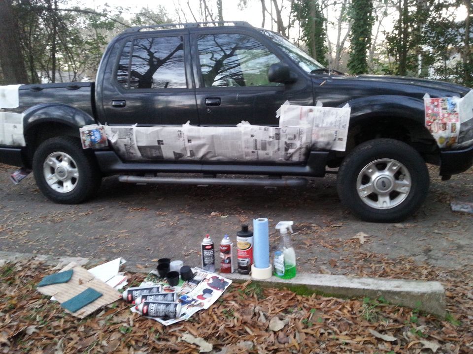 sport trac paint plastic cladding