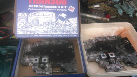 1990 Ford F-250 - as i do with every tranny i went ahead and installed a TransGo reprogramming/shift kit. while i was at it i also did it in my friends 04 F1…